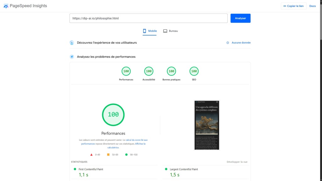 Lighthouse PageSpeed 100