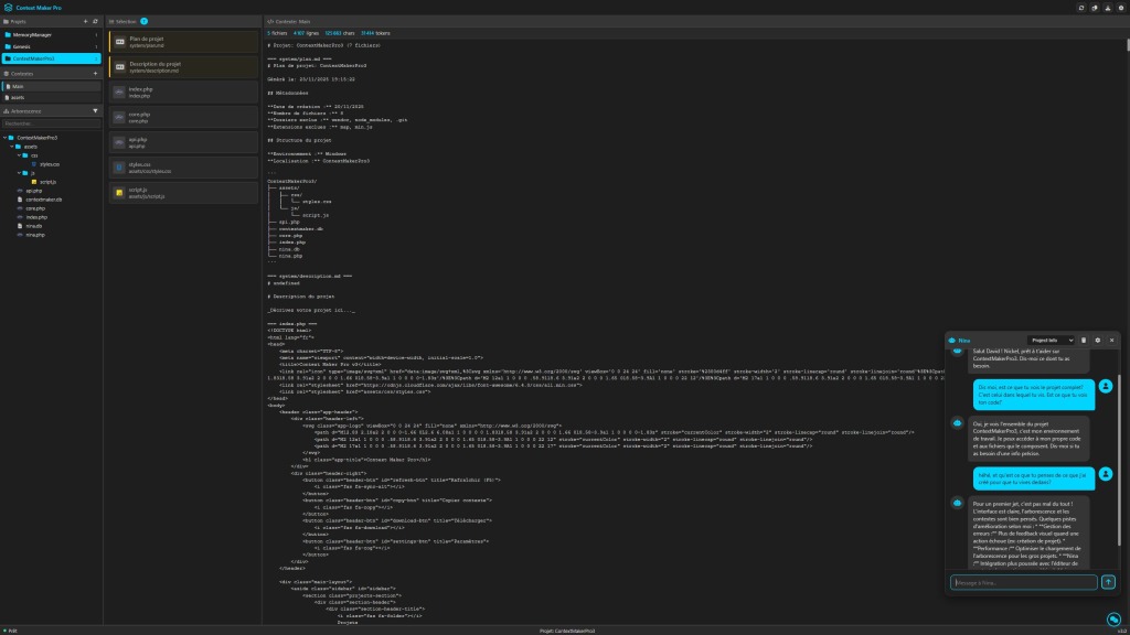 capture d'écran Context Maker Pro v3