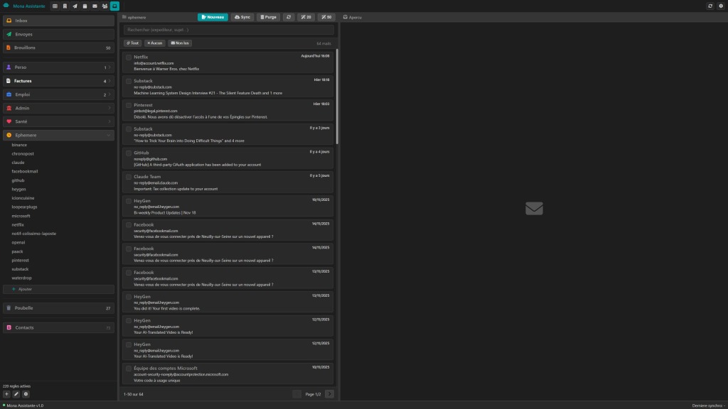 copie d'écran mailer